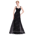 Starzz Sweetheart Sleeveless Black Chiffon Evening dress Long ST000065-1